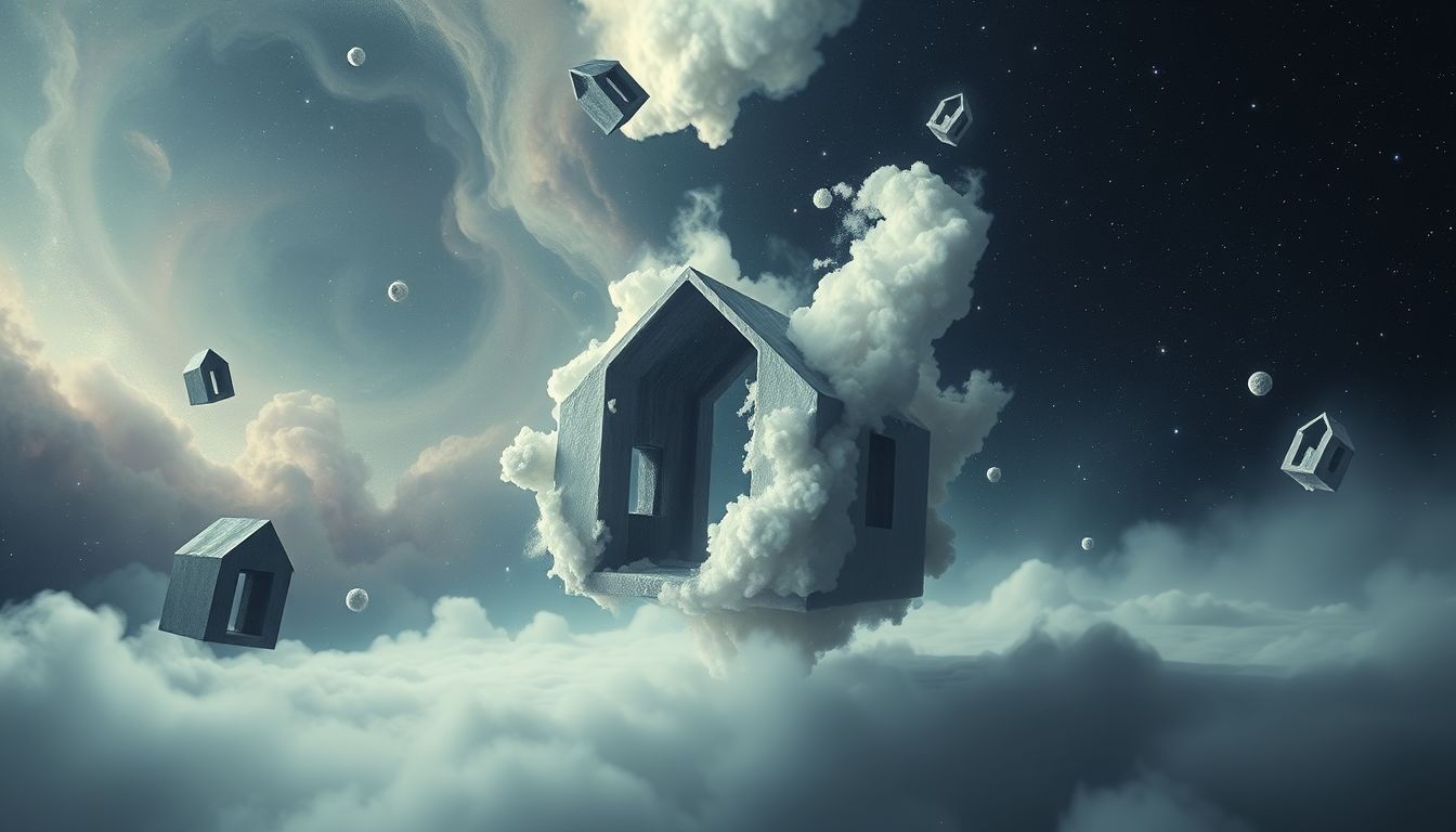 Rêver d'une maison sans porte ni fenêtre symbolise isolement profond.