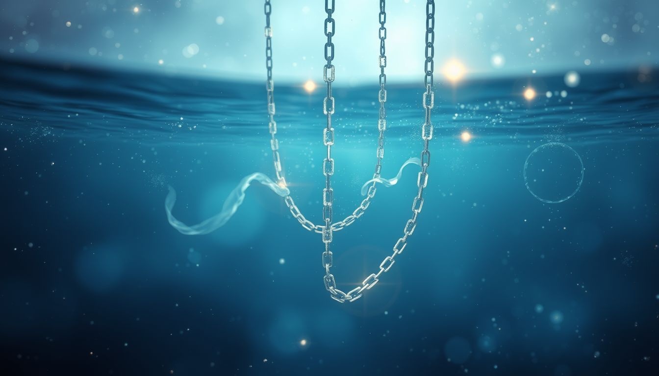 Rêver de chaînes dans l'eau symbolise des émotions profondément enfouies.