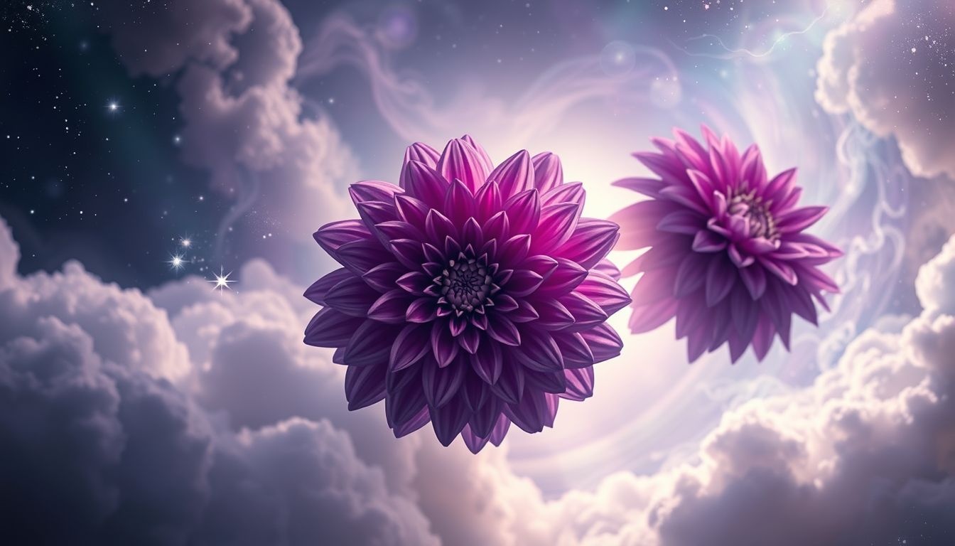 Rêver de dahlias violets révèle une intuition spirituelle profonde.