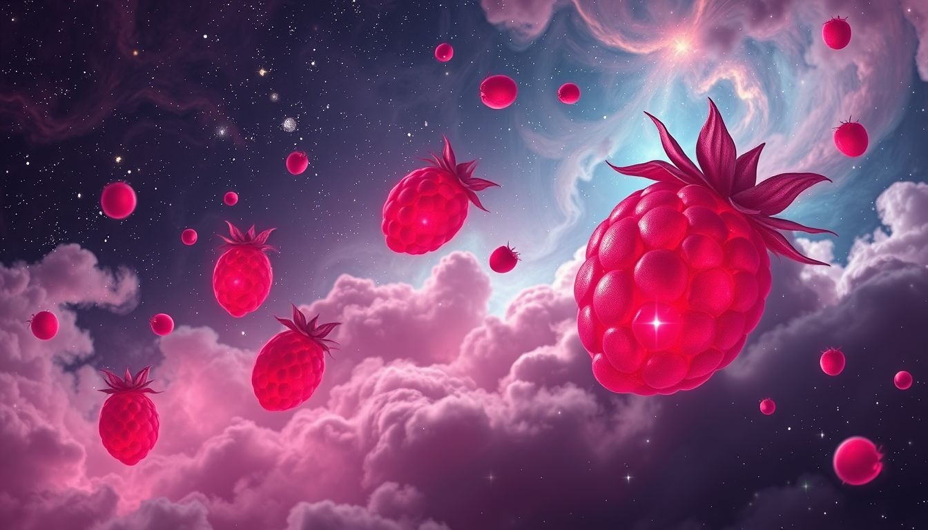 Le rouge des framboises symbolise passion et énergie vitale.