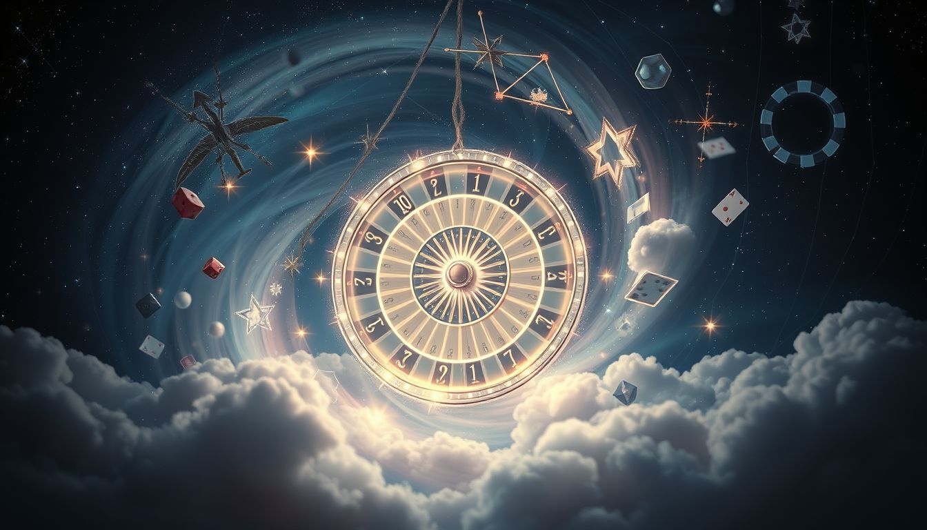 Rêver de la roue de la fortune symbolise le destin imprévisible.