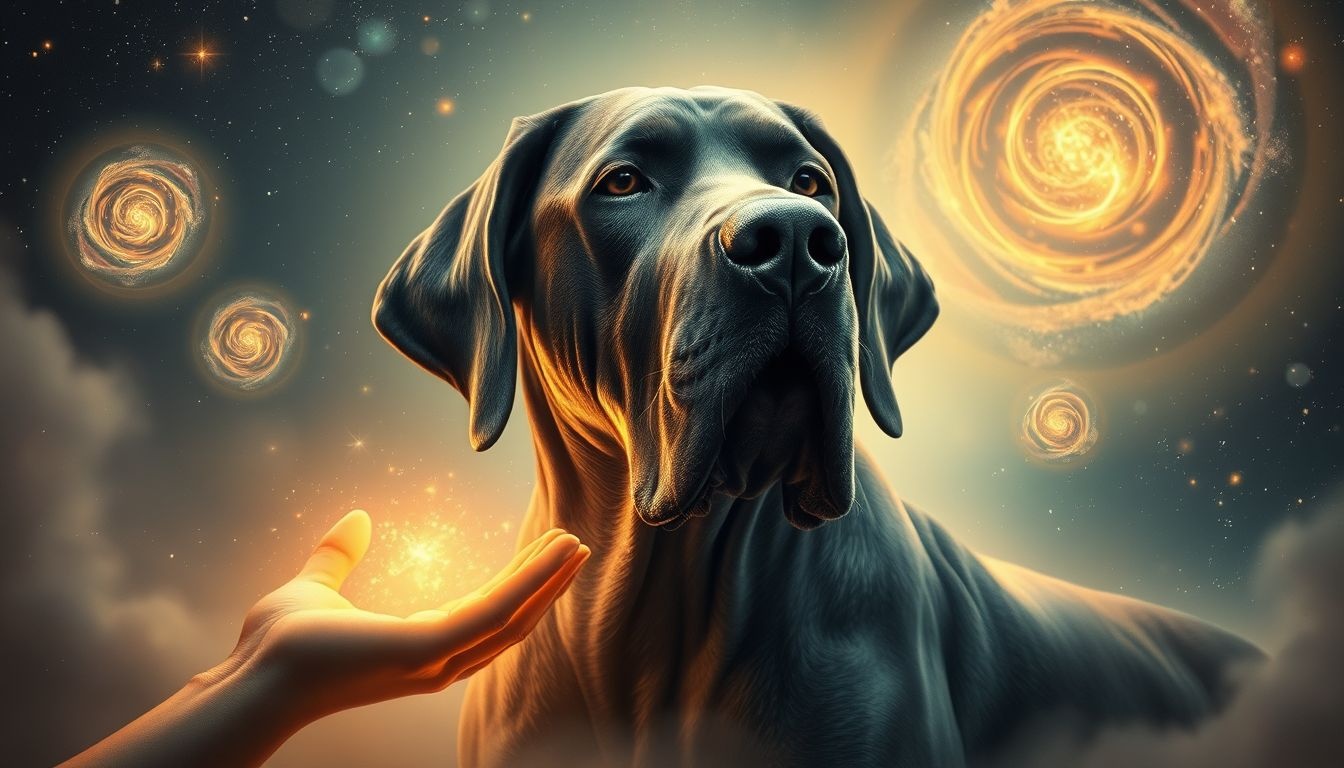 Rêver de nourrir un dogue symbolise protection et responsabilités à venir.