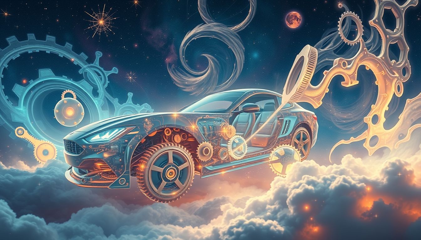 Rêver de pièces de voiture symbolise la réparation de soi-même.