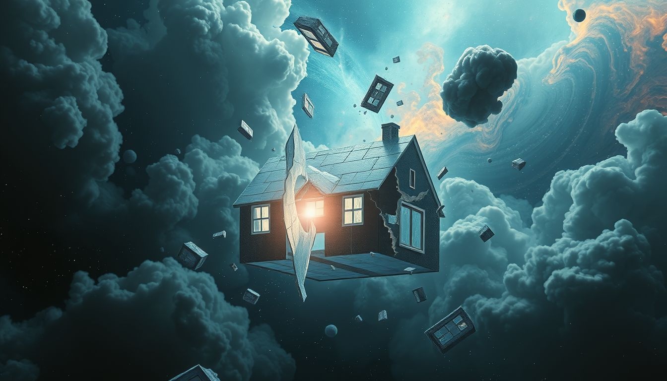 Rêver d’une maison détruite reflète souvent une instabilité émotionnelle profonde.