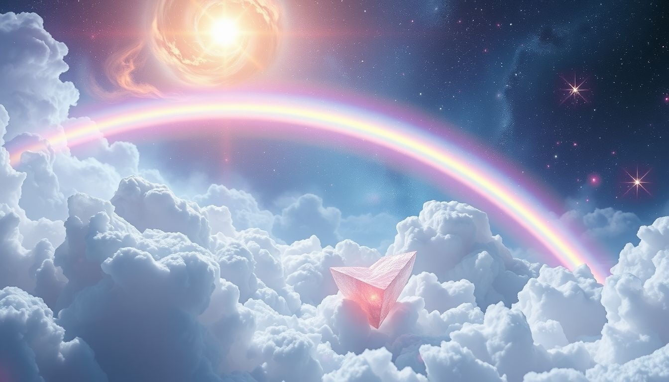 Rêver de salines et arc-en-ciel symbolise espoir et renouveau.