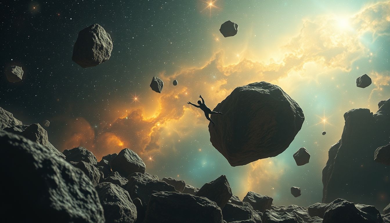 Rêver de tomber d’un rocher révèle souvent une peur profonde d’échouer.