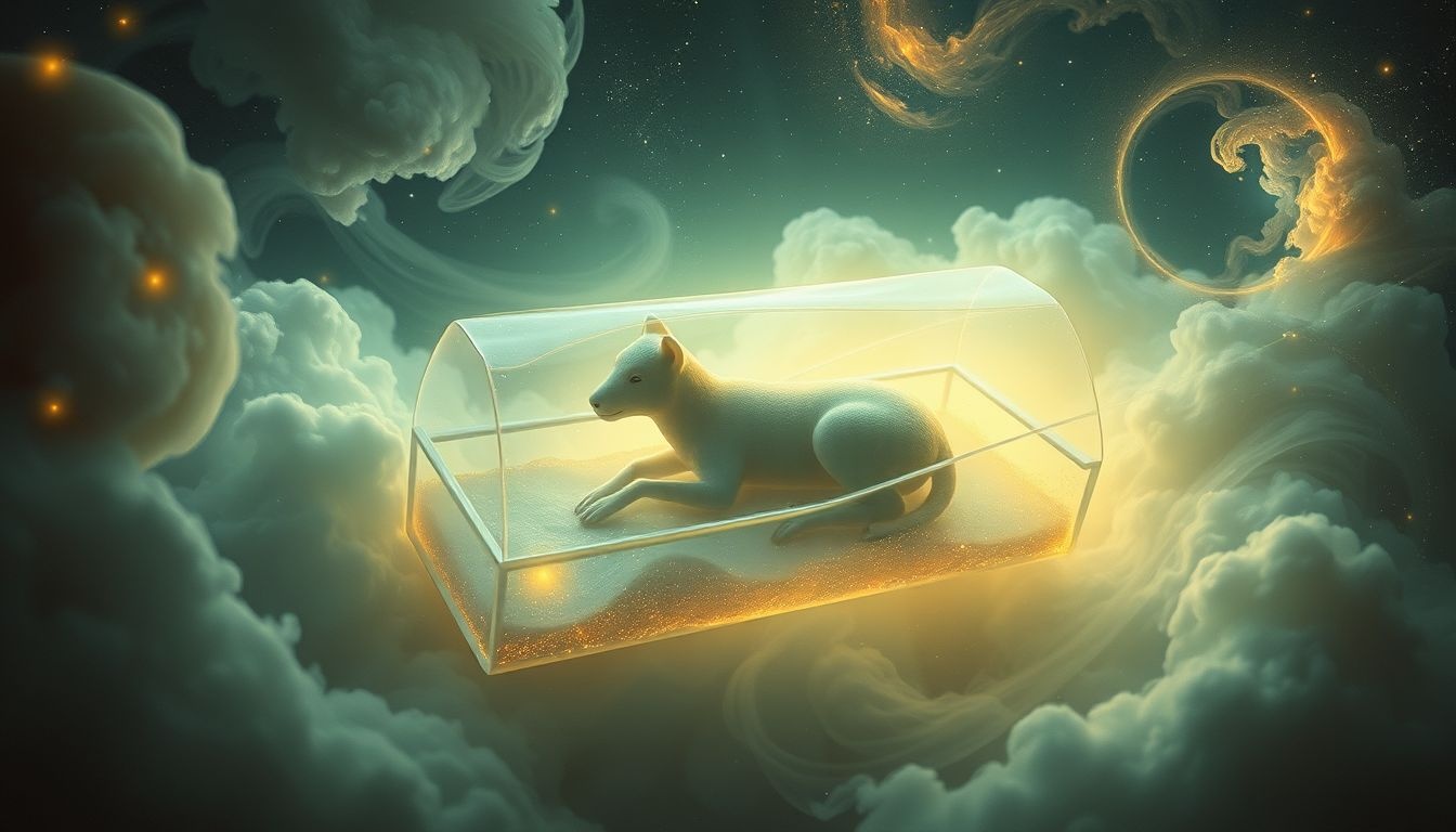 Rêver d’un animal en cercueil symbolise la perte d’instinct vital.