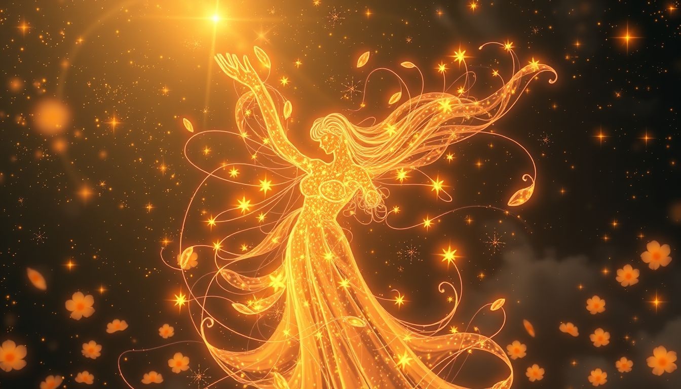 Un fleuriste joyeux symbolise l'espoir et la renouveau intérieur.