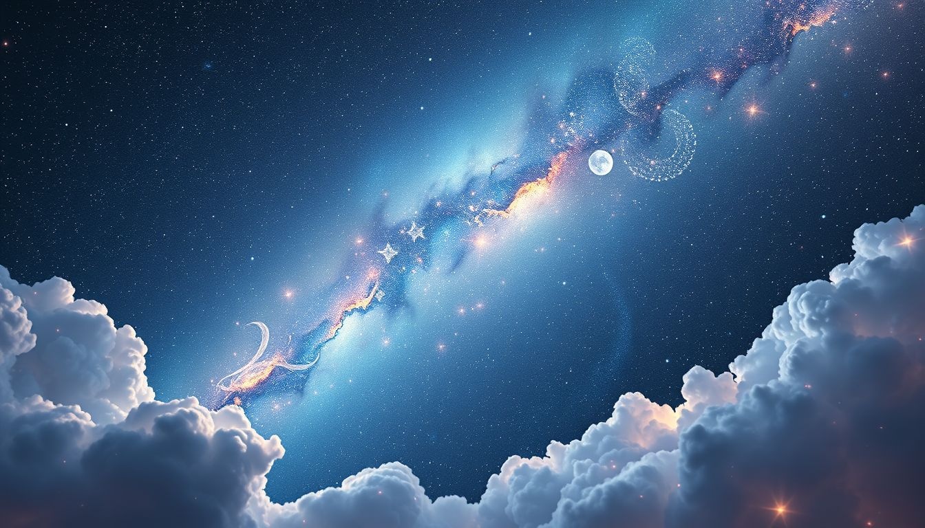 Un ciel étoilé infini symbolise des possibilités d'abondance illimitées.