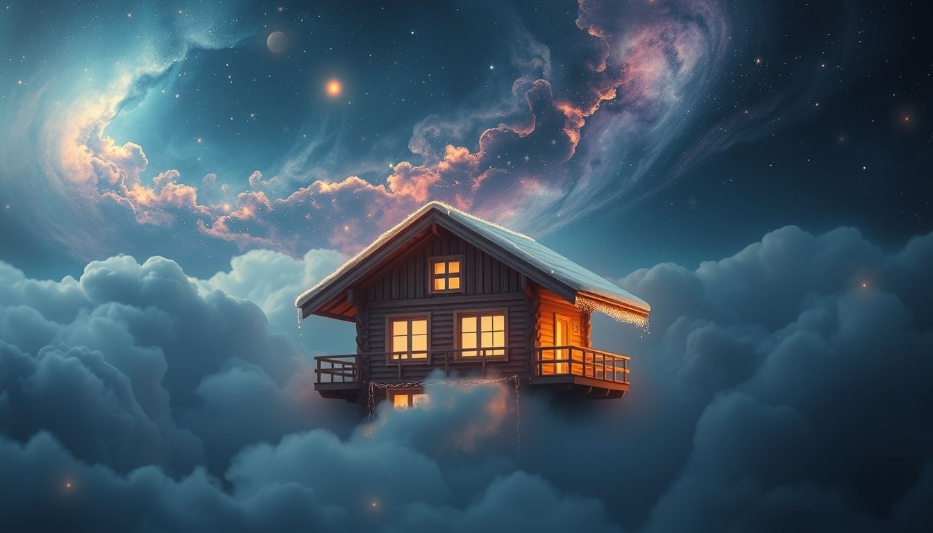 Rêver d'un chalet de ski symbolise bonheur et satisfaction intérieure profonde.