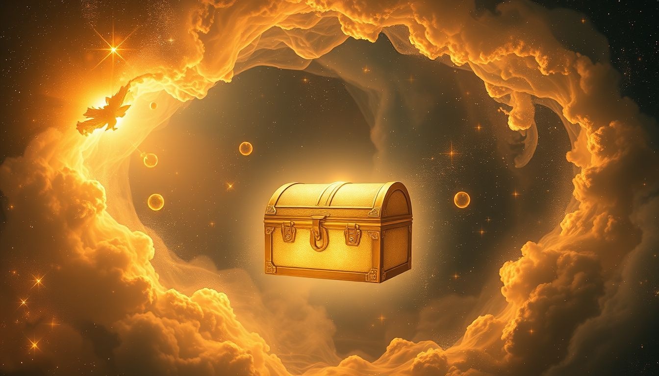 Rêver d’un coffre d’or symbolise richesse intérieure et opportunités futures.