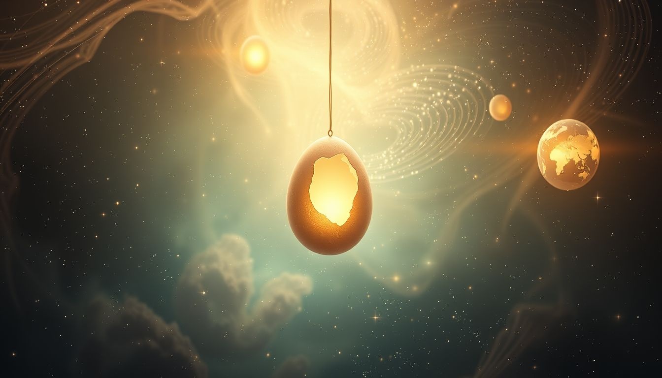 Une couvée intacte symbolise le potentiel latent et la naissance future.