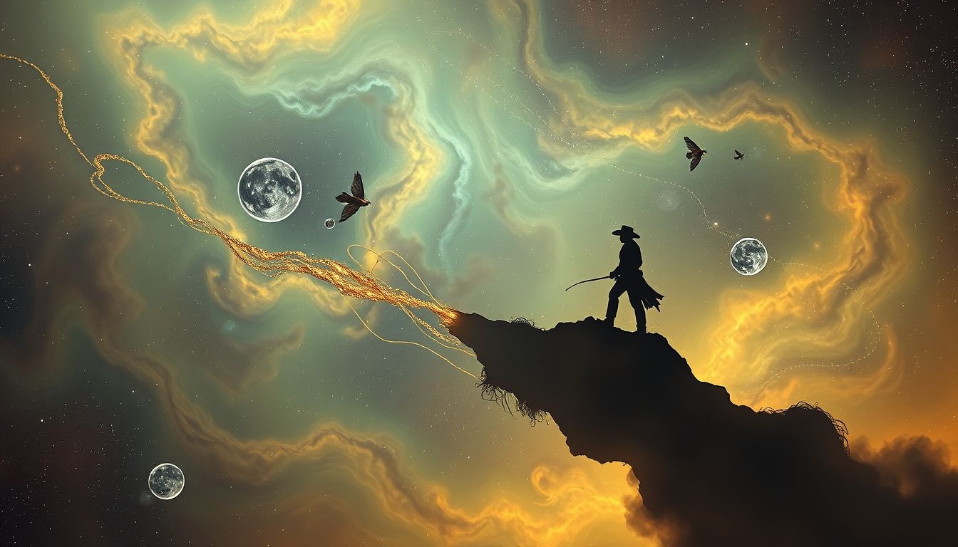 Le cowboy symbolise souvent la quête de liberté et d’aventure.