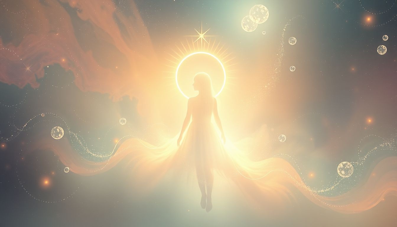 L’halo symbolise souvent la pureté divine et l’innocence sacrée.