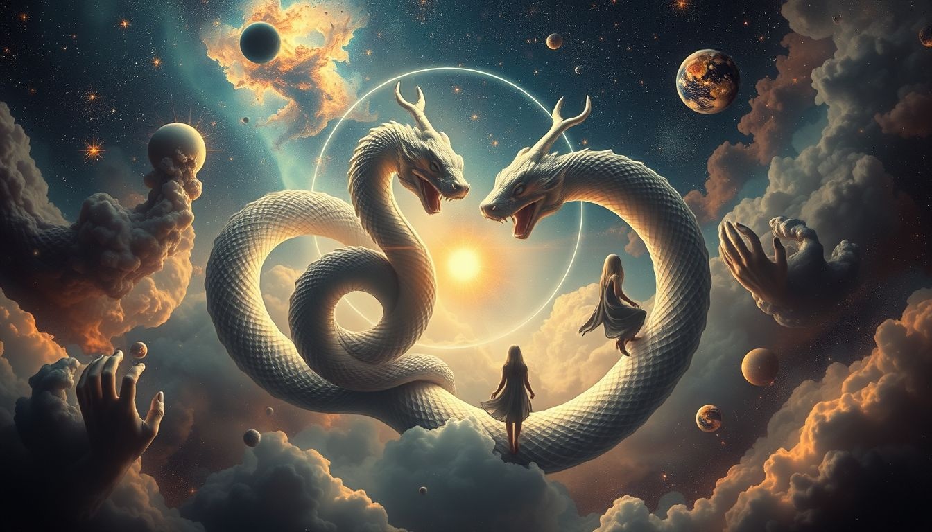 Un serpent à deux têtes symbolise un conflit entre deux personnes.