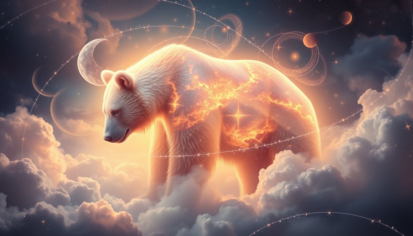 L'ours symbolise protection maternelle et puissance intérieure apaisante.