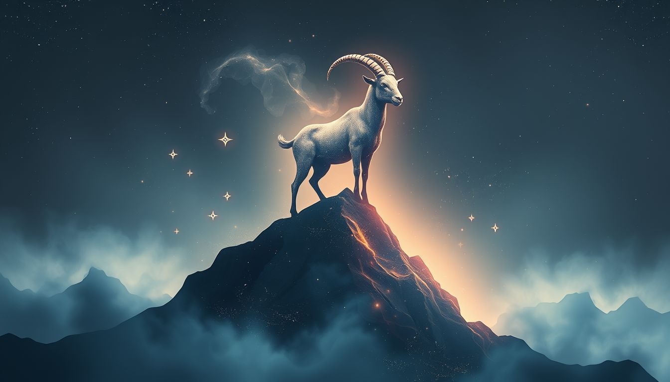 La chèvre symbolise souvent l’indépendance et la persévérance tenace.