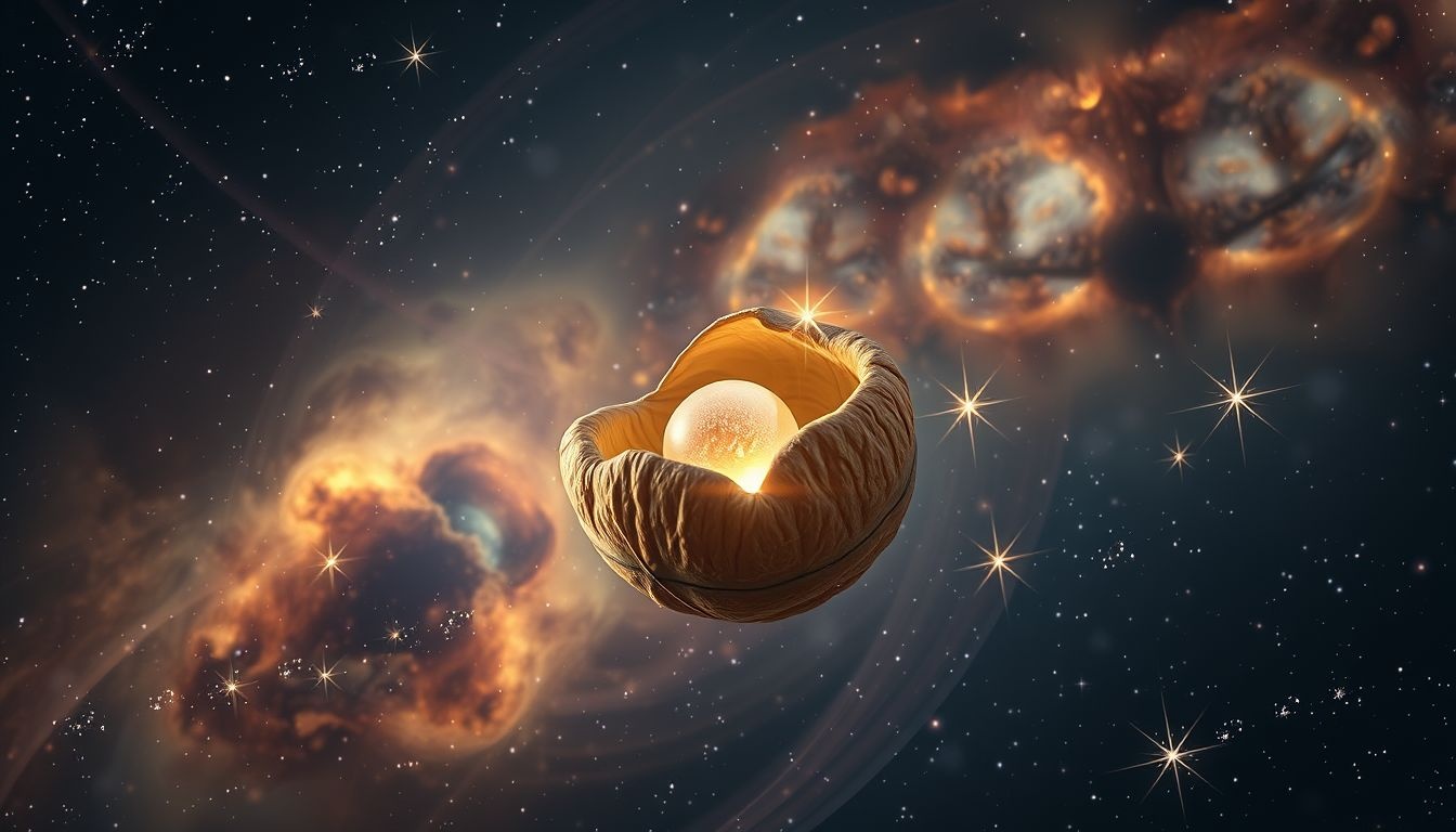 La coquille de noix incarne un refuge protecteur contre les dangers.