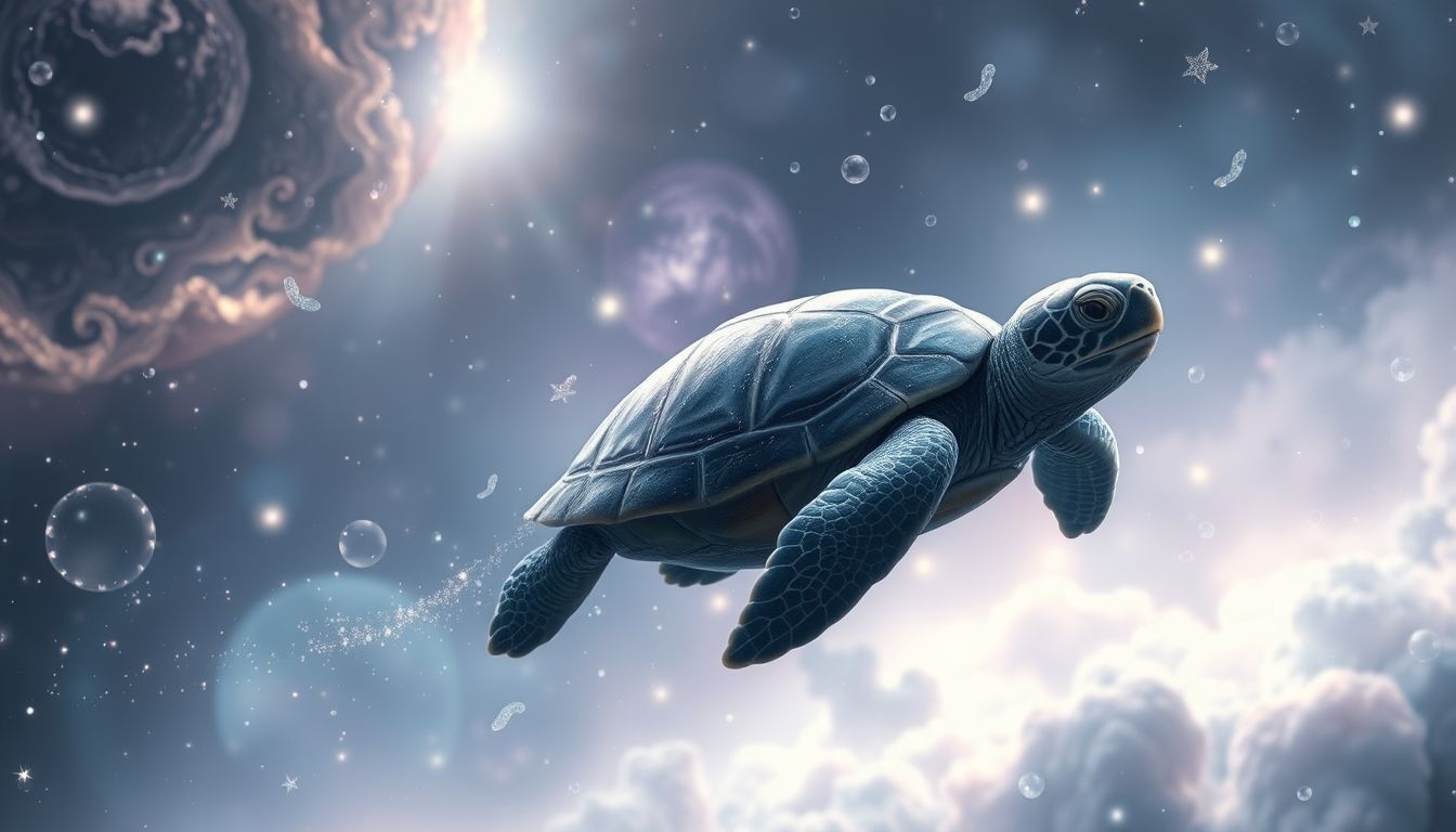 La tortue symbolise la patience et la sagesse dans les rêves.