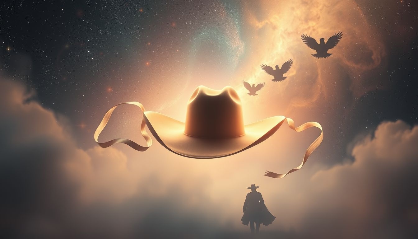 Le chapeau de cowboy symbolise pouvoir, protection et identité mystérieuse.