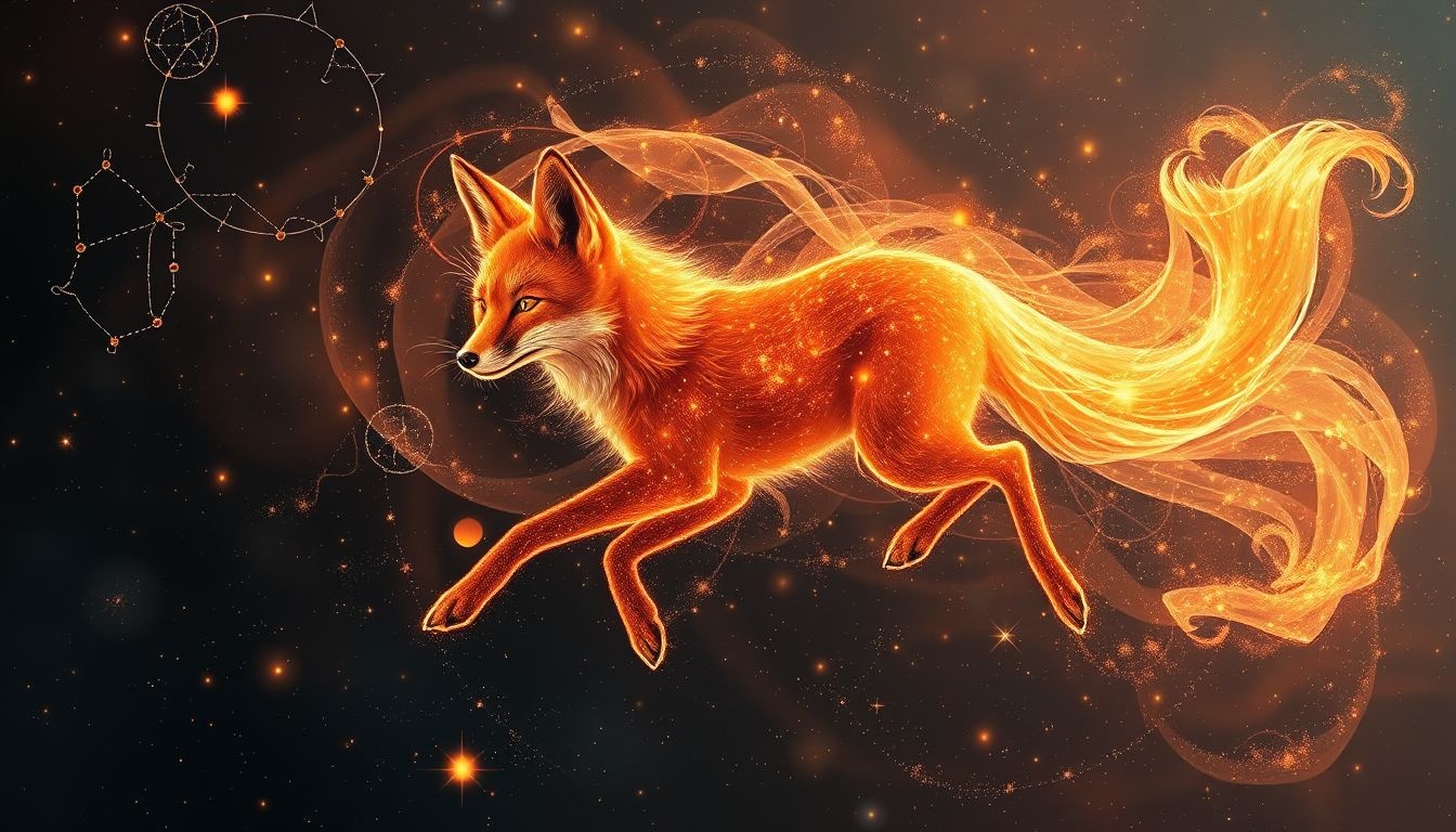 Le renard roux symbolise l’intelligence et la survie astucieuse.