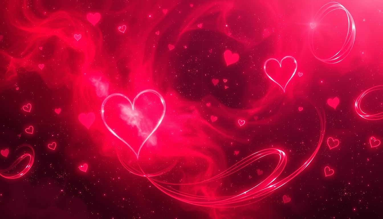 Le rouge symbolise l’intensité des émotions amoureuses et passionnées.