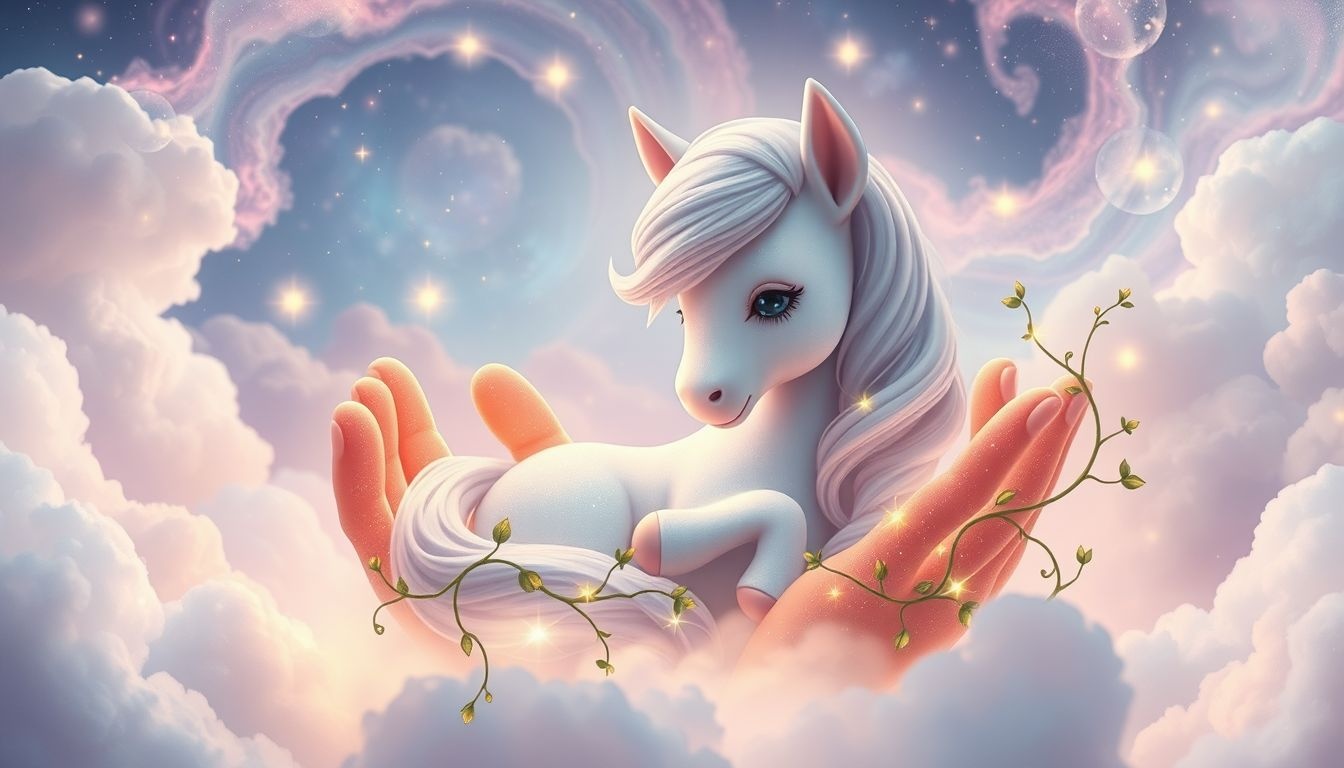 Nourrir un poney symbolise soin précieux et attention bienveillante.