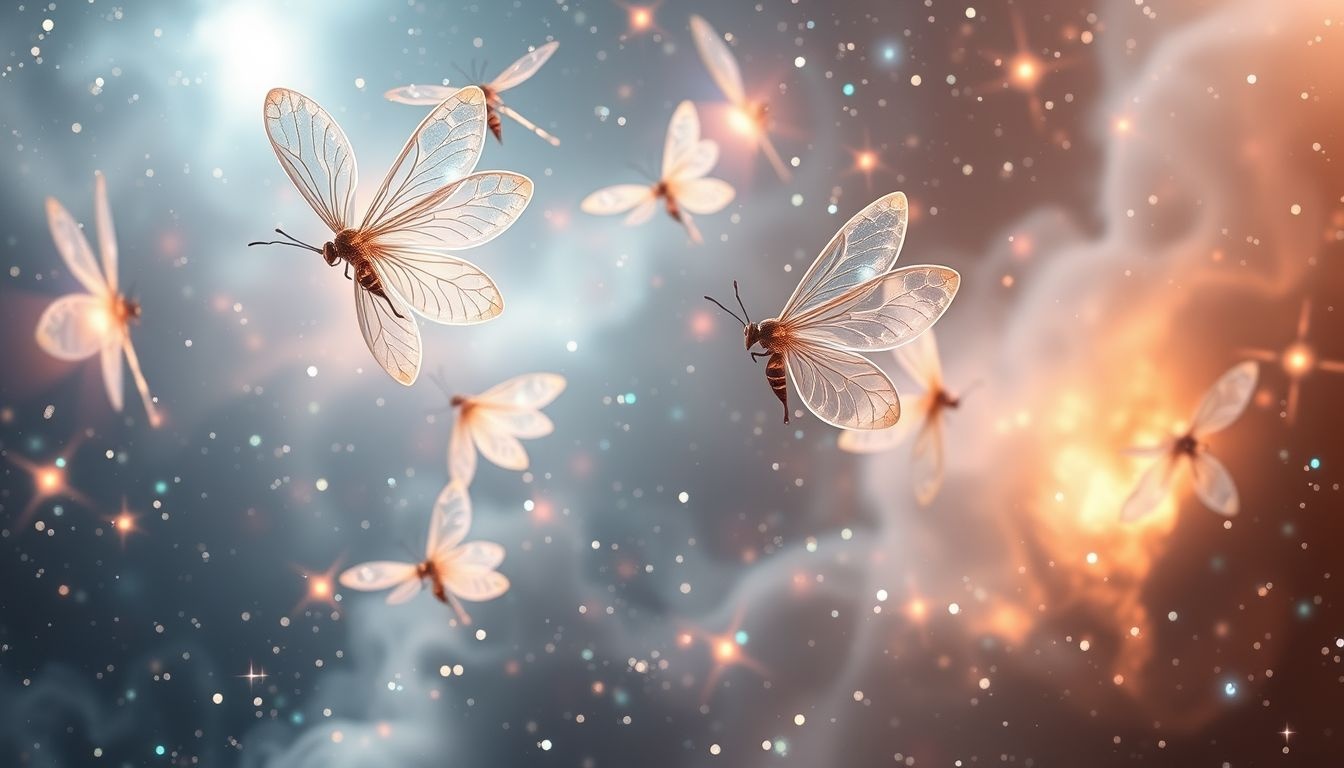 Rêver d'insectes volants symbolise souvent la quête de liberté.