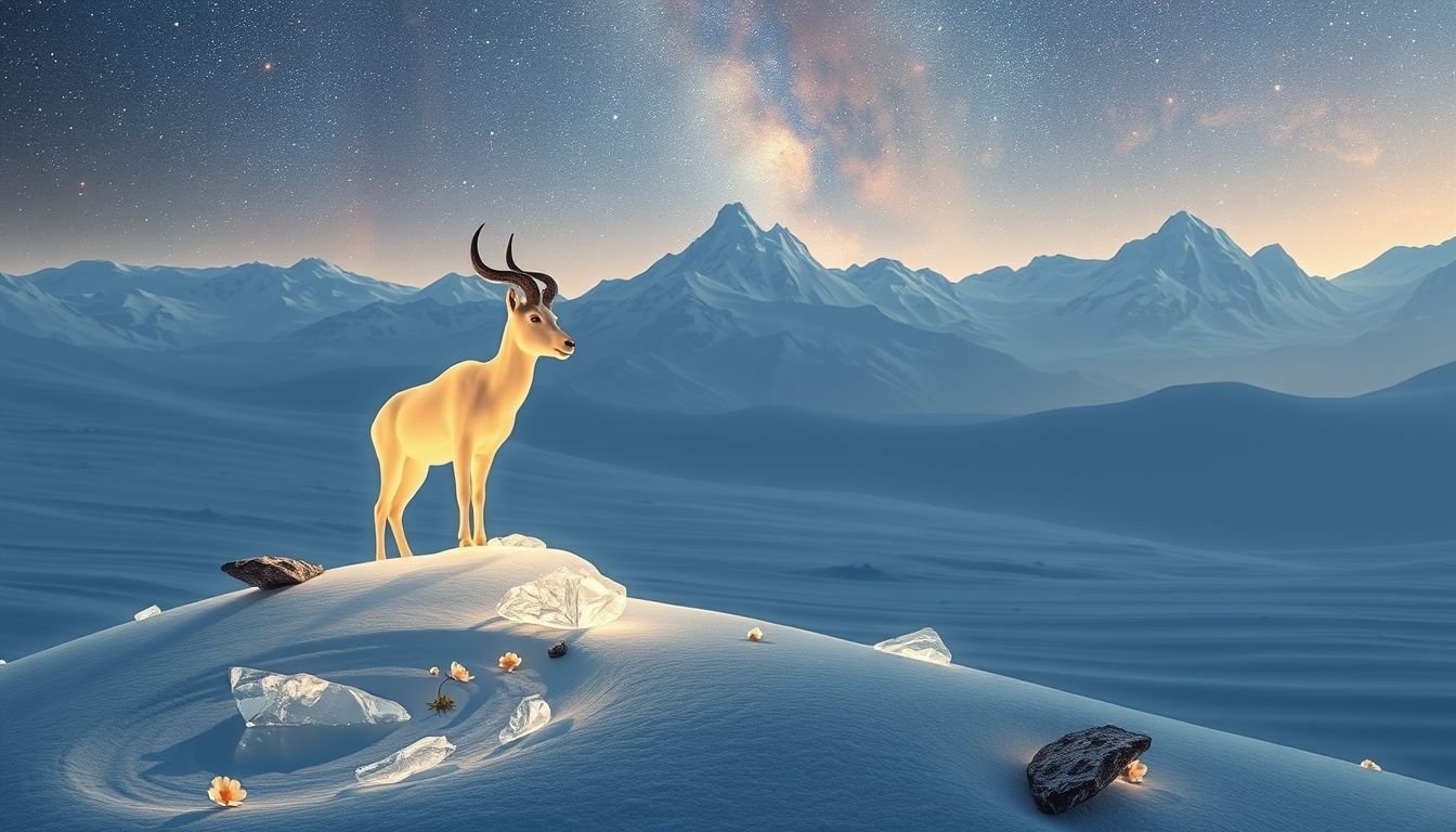 Rêver d’un chamois dans la neige symbolise renouveau et résilience.