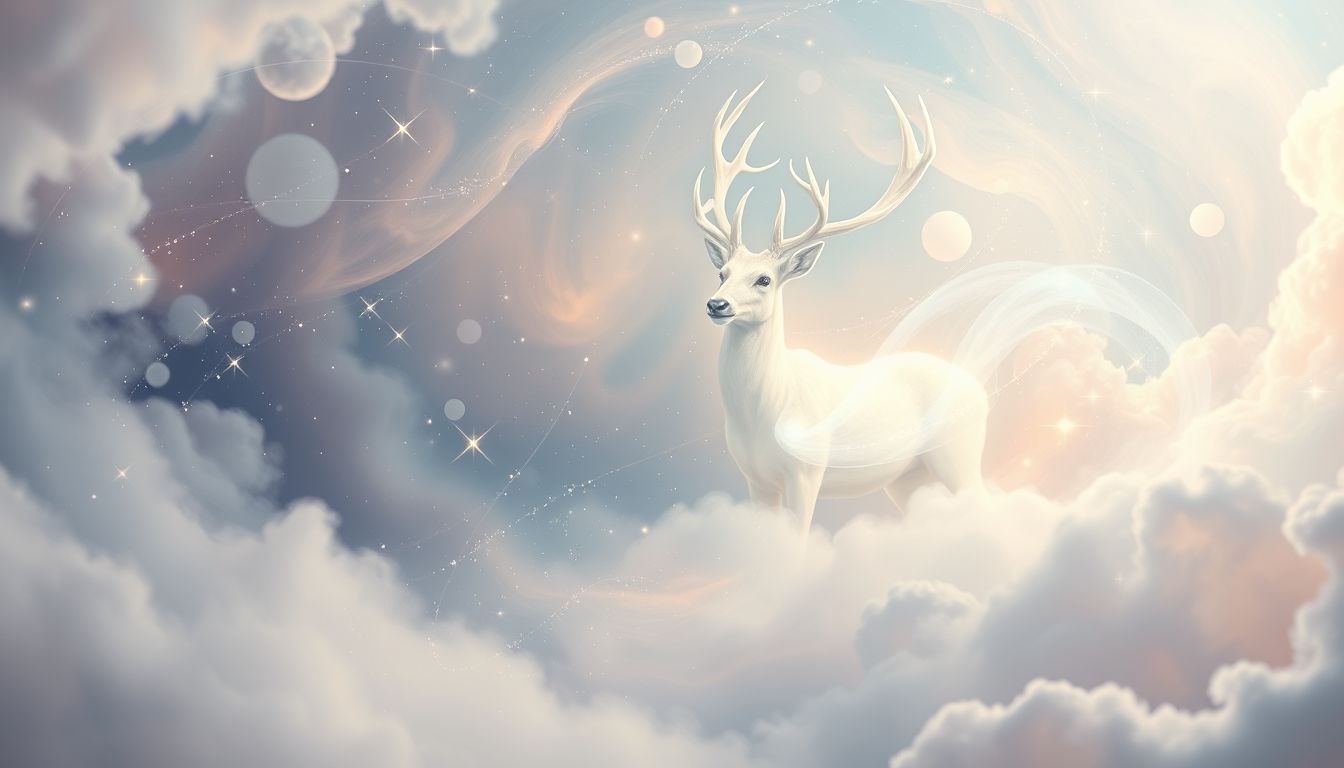 Rêver d’un daim blanc symbolise souvent un renouveau spirituel profond.