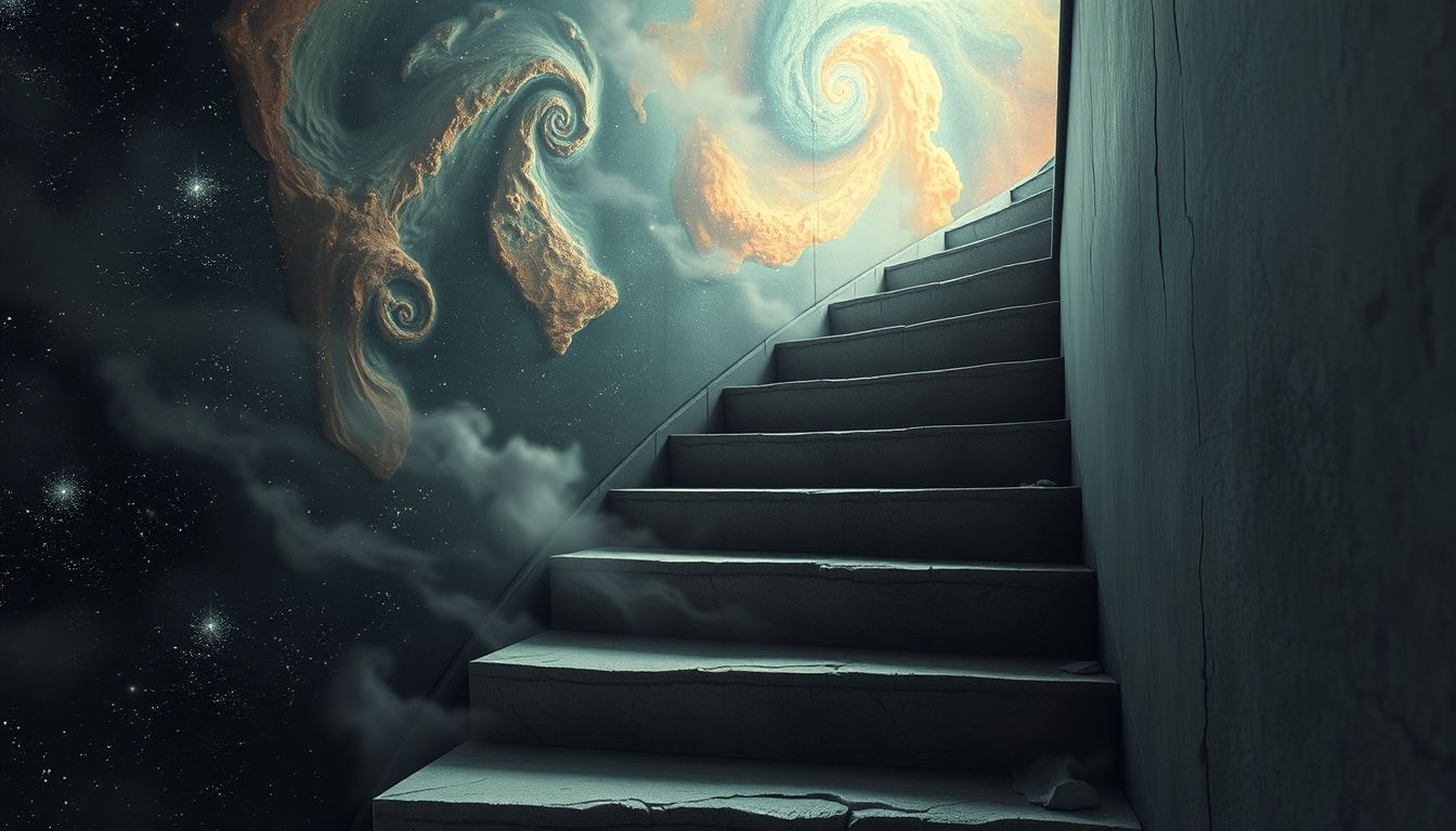 Rêver d’escalier de cave délabré révèle un mal-être intérieur profond.