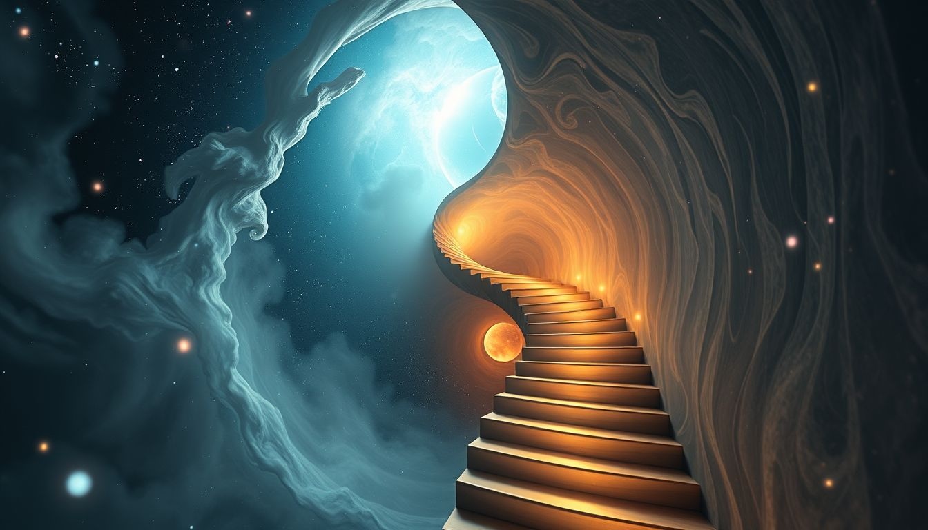 Rêver d'un escalier en spirale symbolise un profond voyage intérieur.