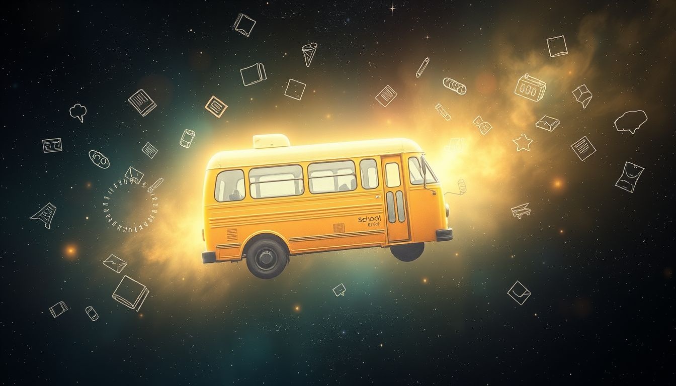 Rêver d’un fourgon scolaire évoque nostalgie et apprentissages passés.
