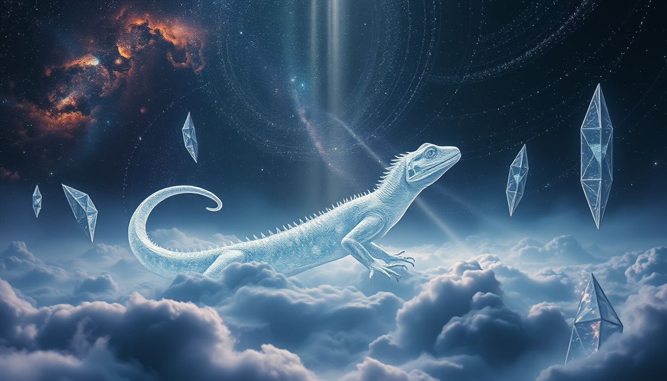 Rêver d’un grand lézard symbolise défis majeurs et transformation personnelle.