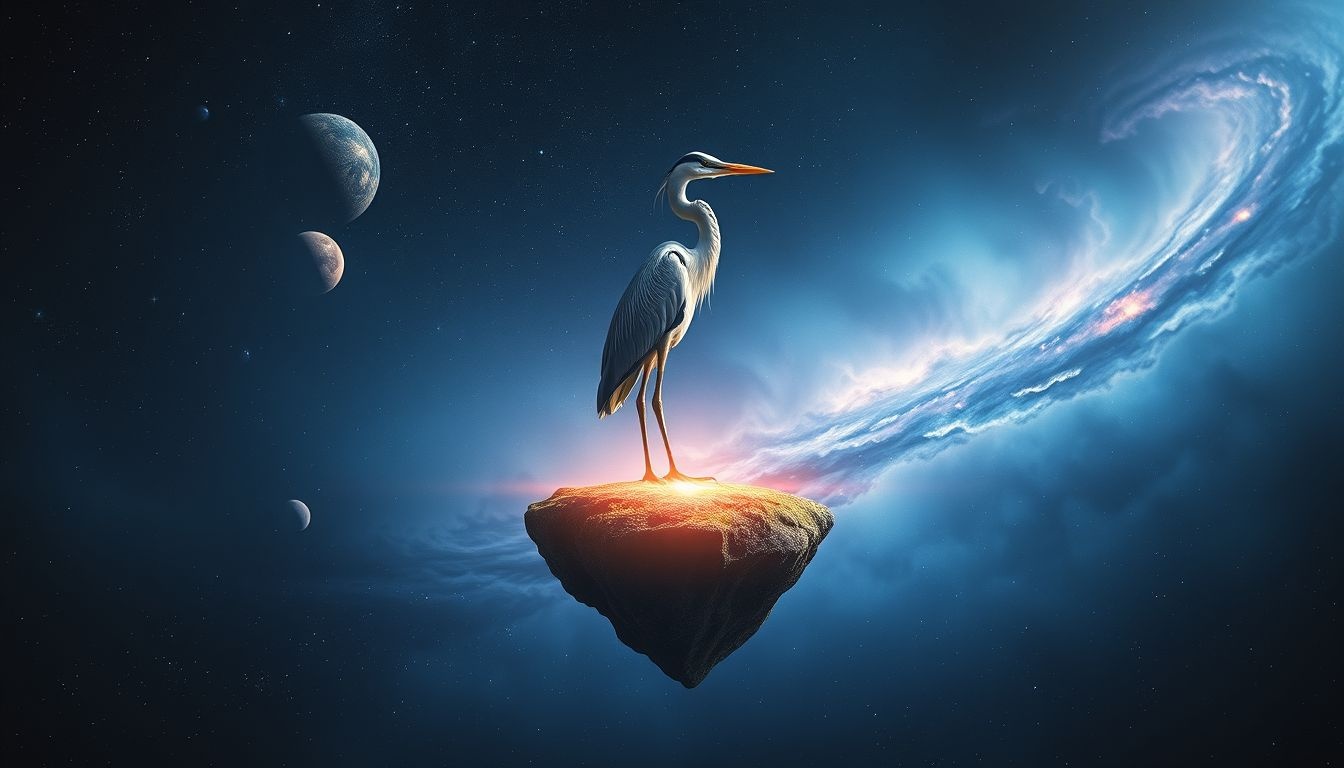 Rêver d’un héron sur terre symbolise ancrage et lucidité intérieure.