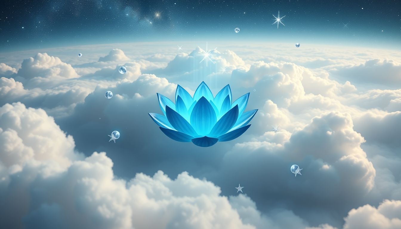 Rêver d’un lotus bleu symbolise la sagesse et la paix intérieure.
