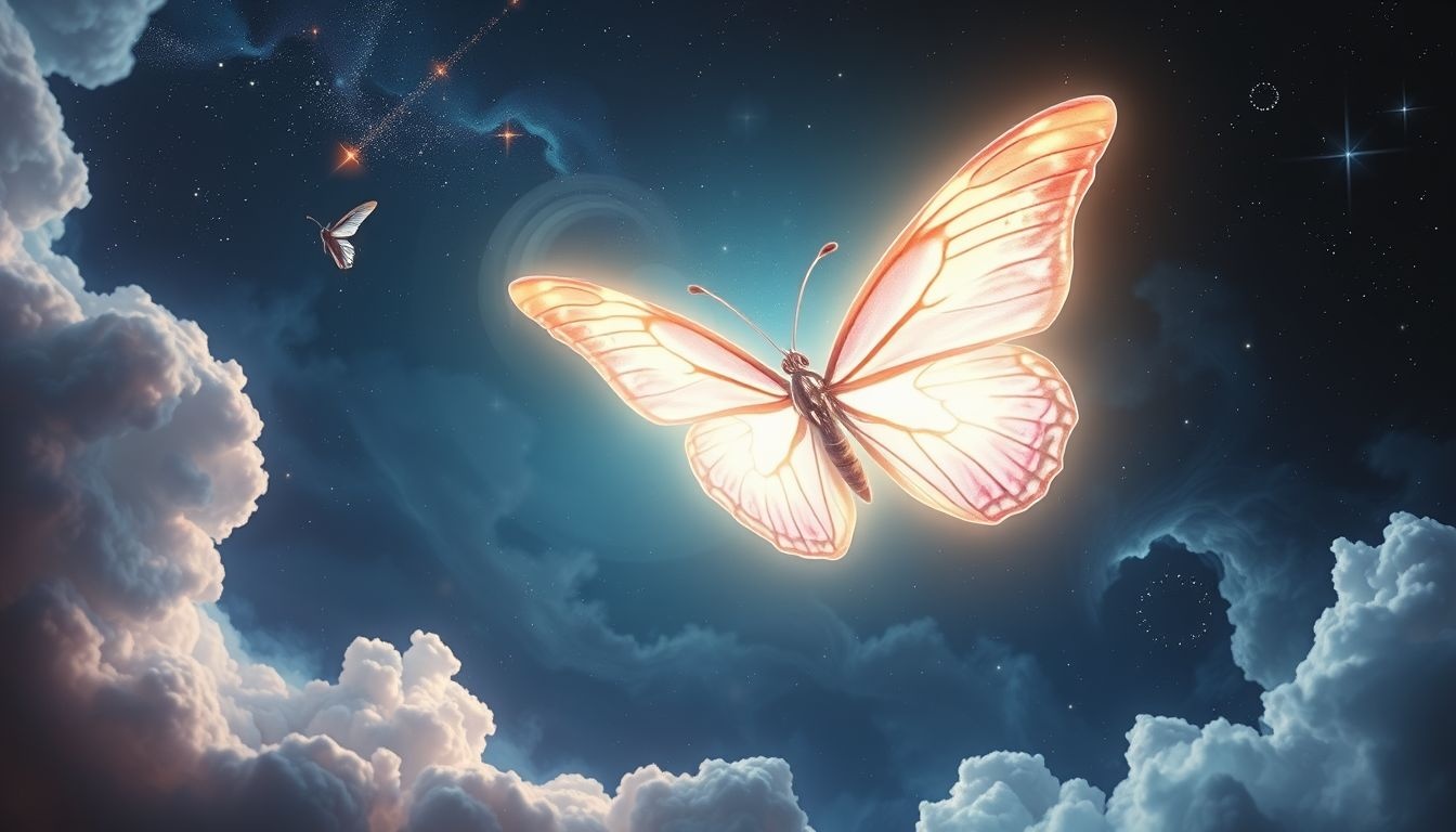 Rêver d’un papillon dans l’ombre révèle une transformation intérieure profonde.