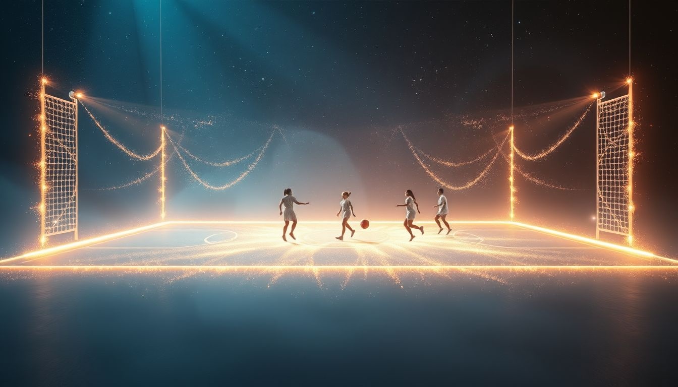 Rêver d’un terrain de netball reflète l’équilibre social et règles.