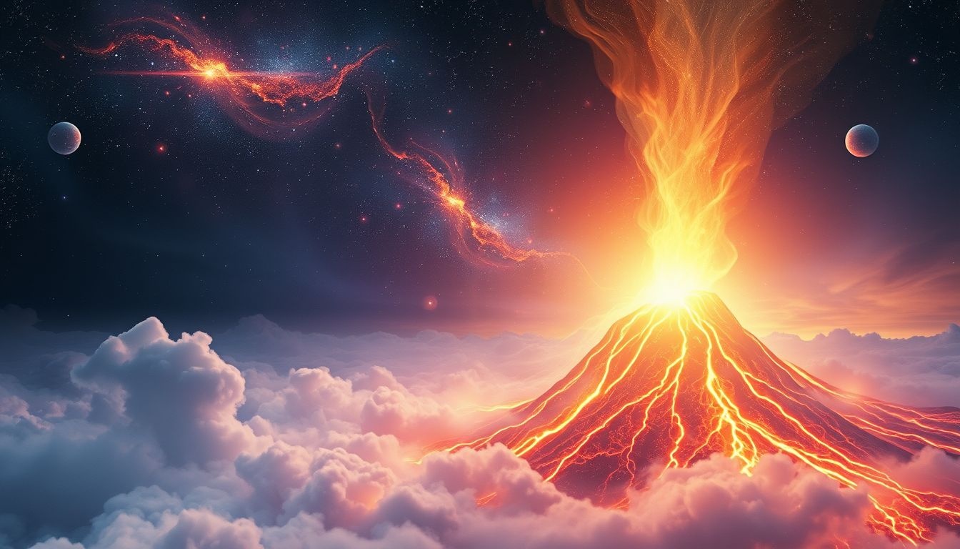 Rêver d’un volcan actif symbolise une colère ou passion intérieure explosive.