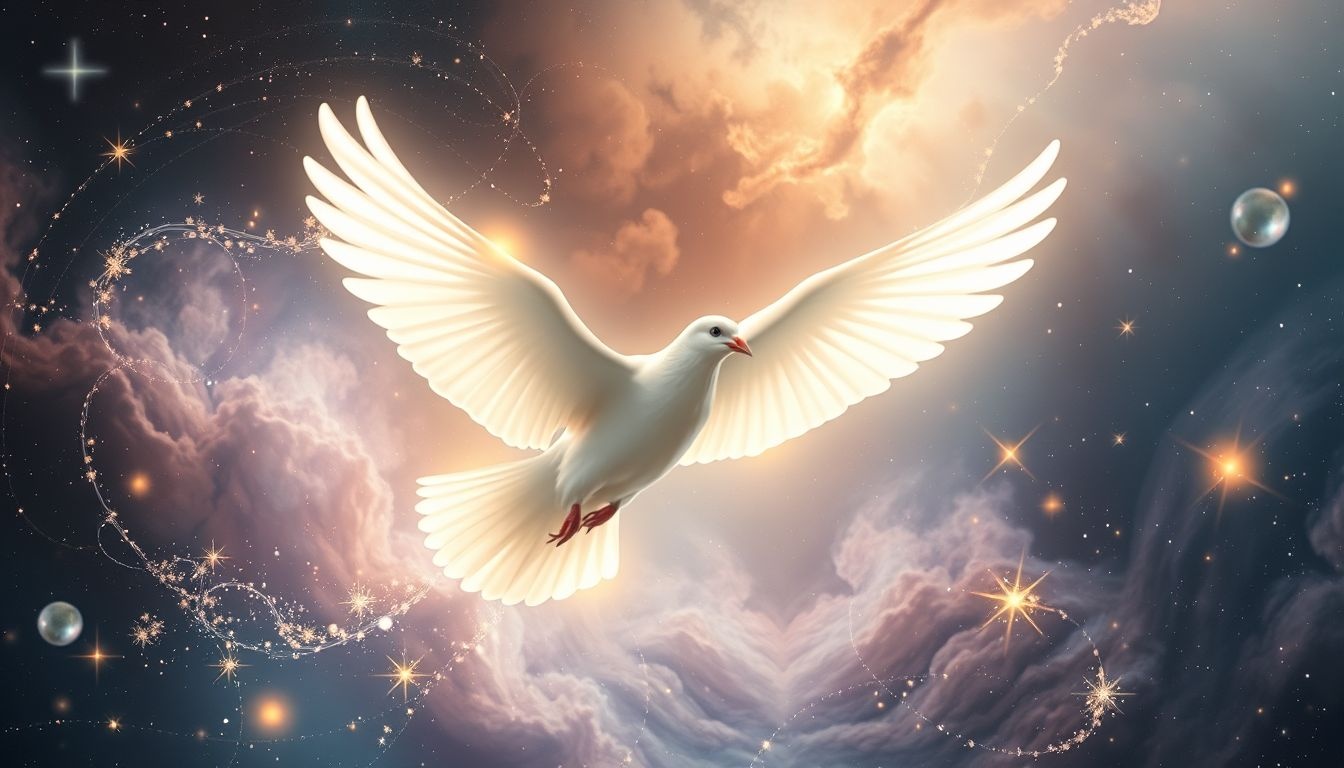Rêver d’une colombe volante symbolise souvent espoir et liberté.