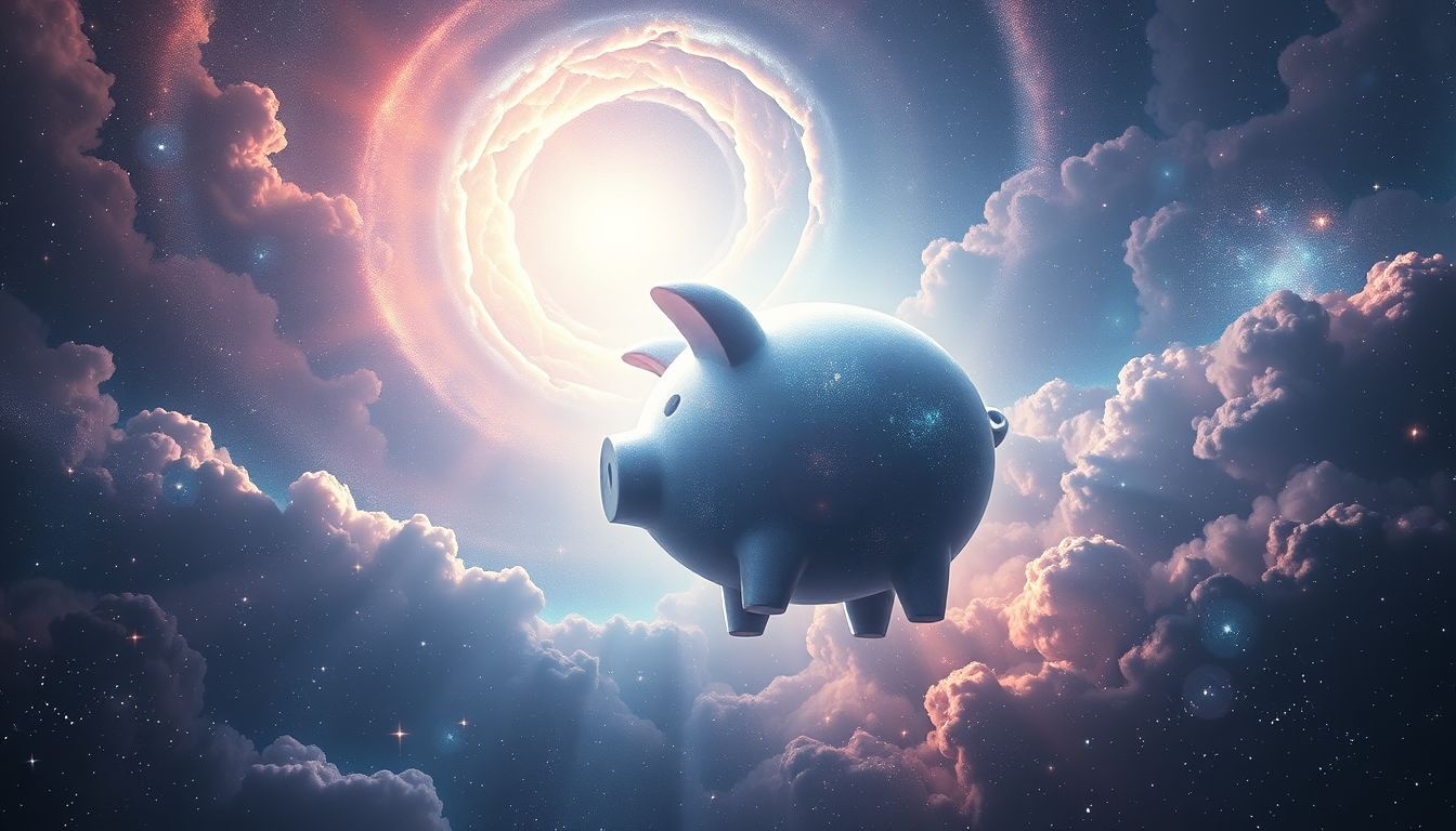 Rêver d'une tirelire géante symbolise des ambitions sans limites.