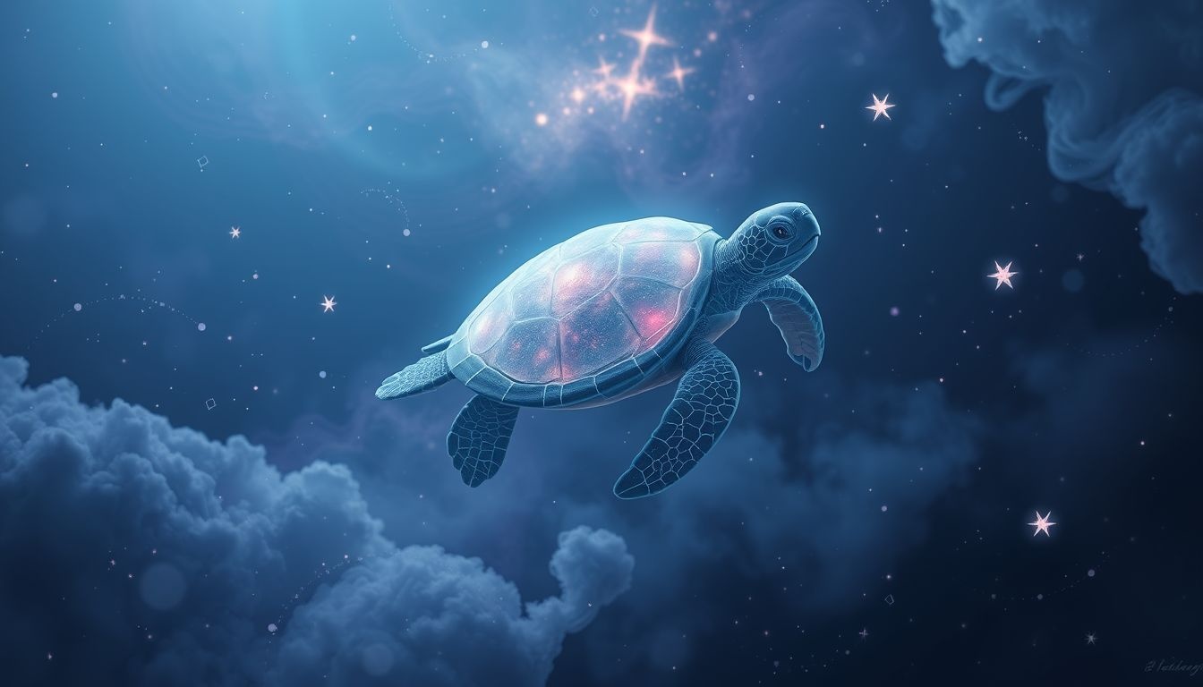 Rêver d'une tortue cambiante symbolise l'adaptabilité face au changement.