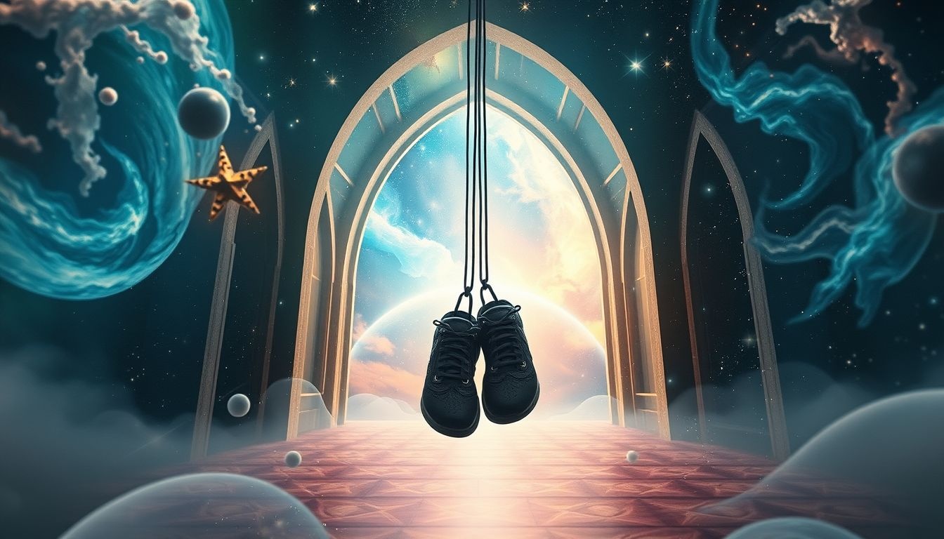 Rêver de chaussures dépareillées en lieu sacré révèle un malaise intérieur.
