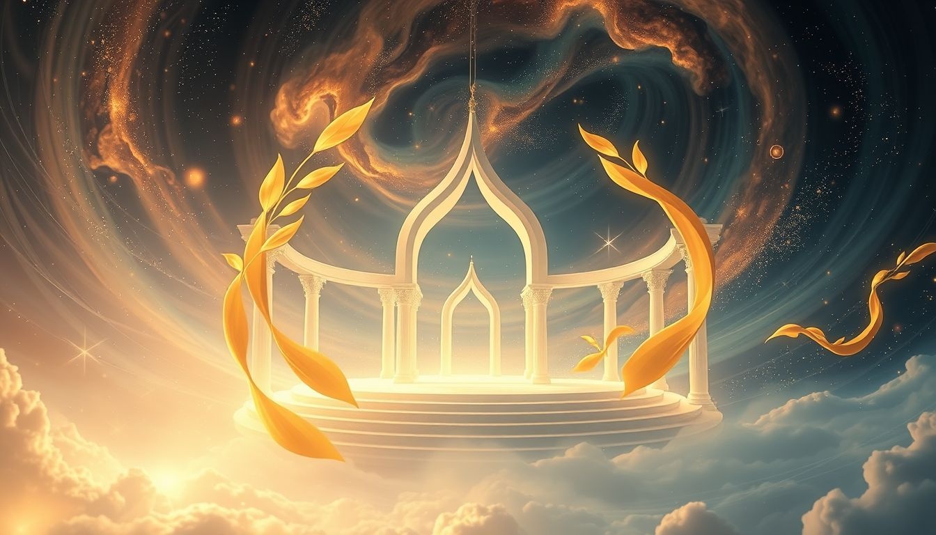 Rêver de feuilles d'or en temple symbolise la pureté spirituelle.