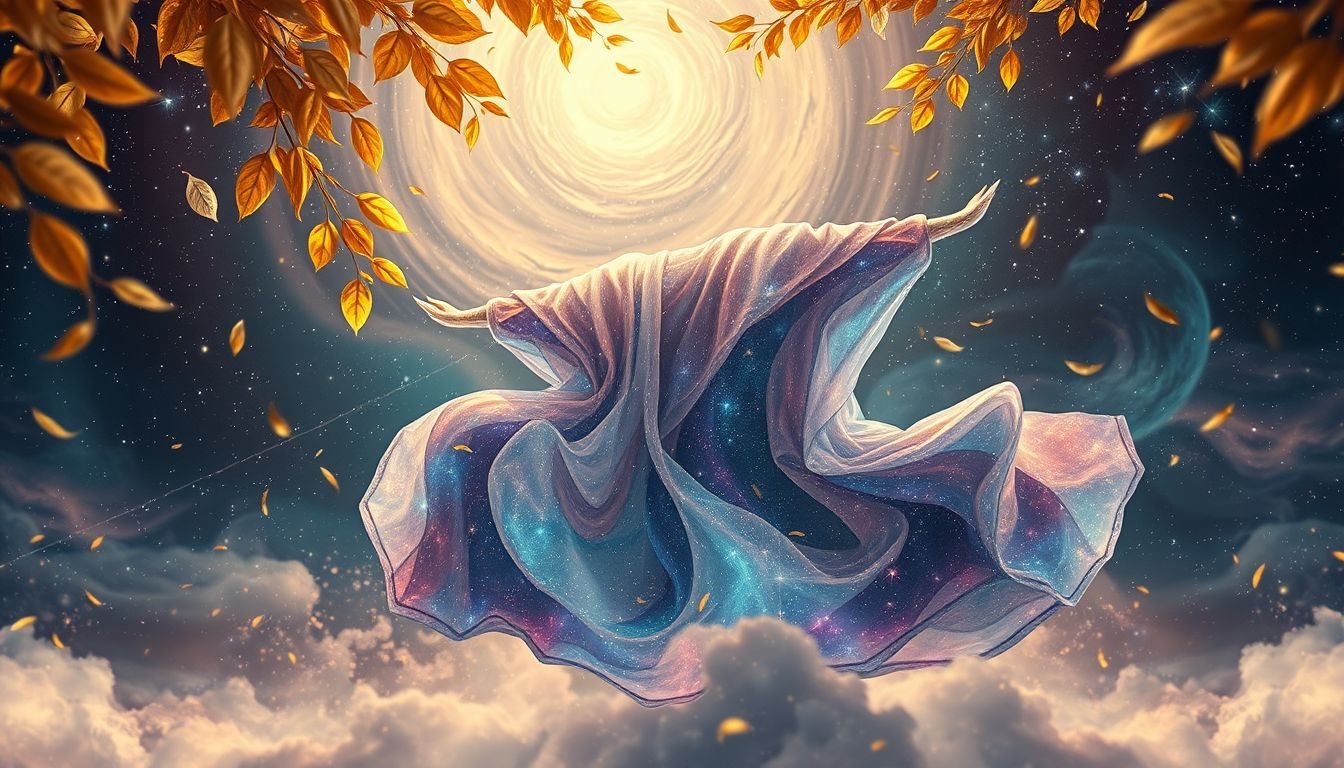 Rêver de feuilles d'or sur un vêtement symbolise richesse et statut.