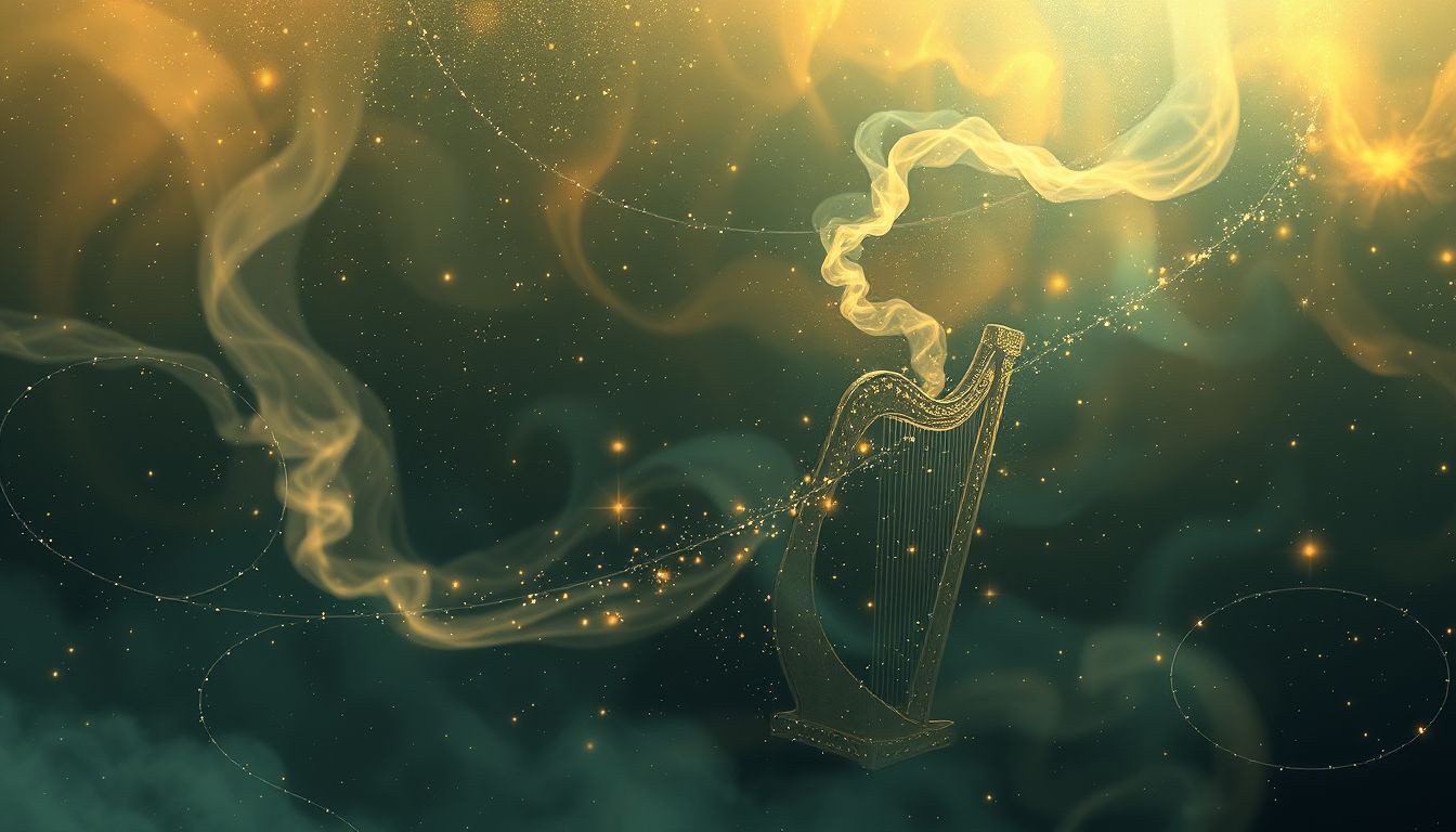 Rêver de harpe évoque souvent deuil, regret et acceptation profonde.