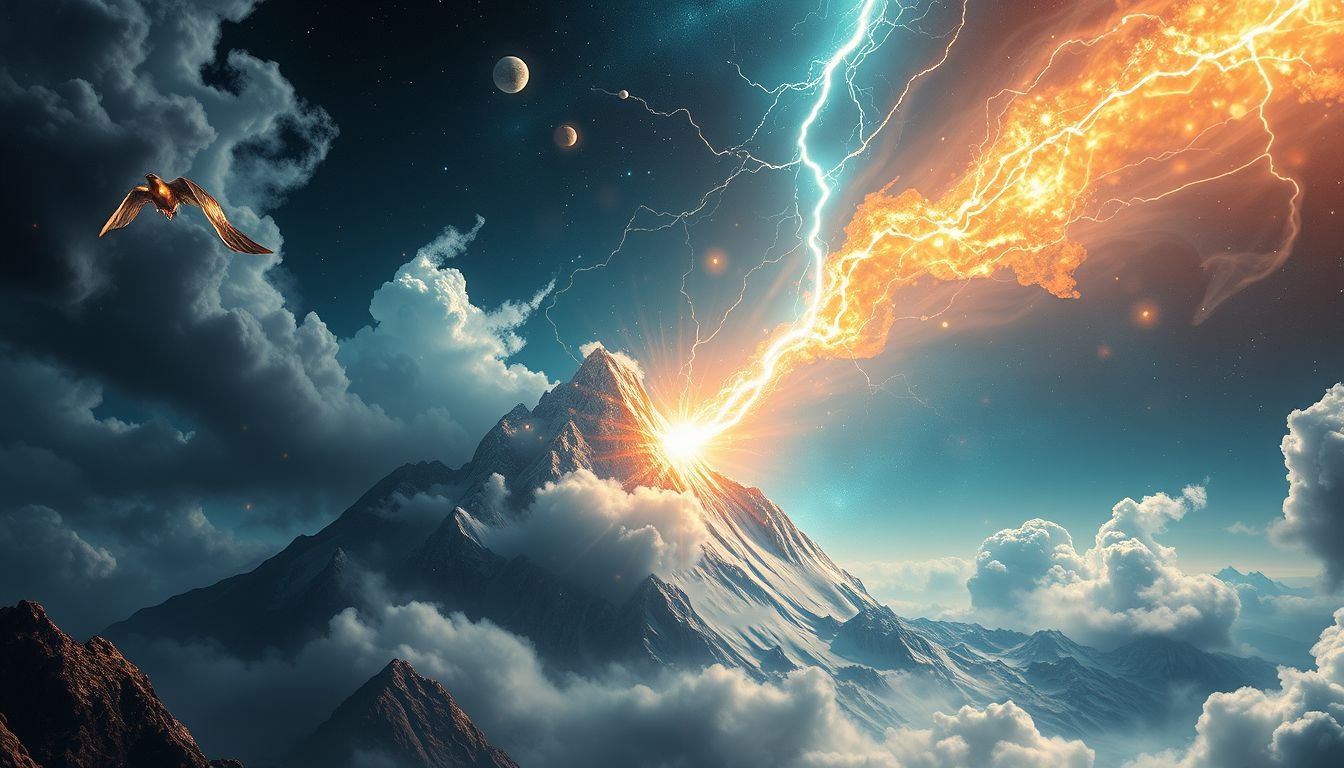 Rêver de foudre de Zeus annonce un changement radical imminent.