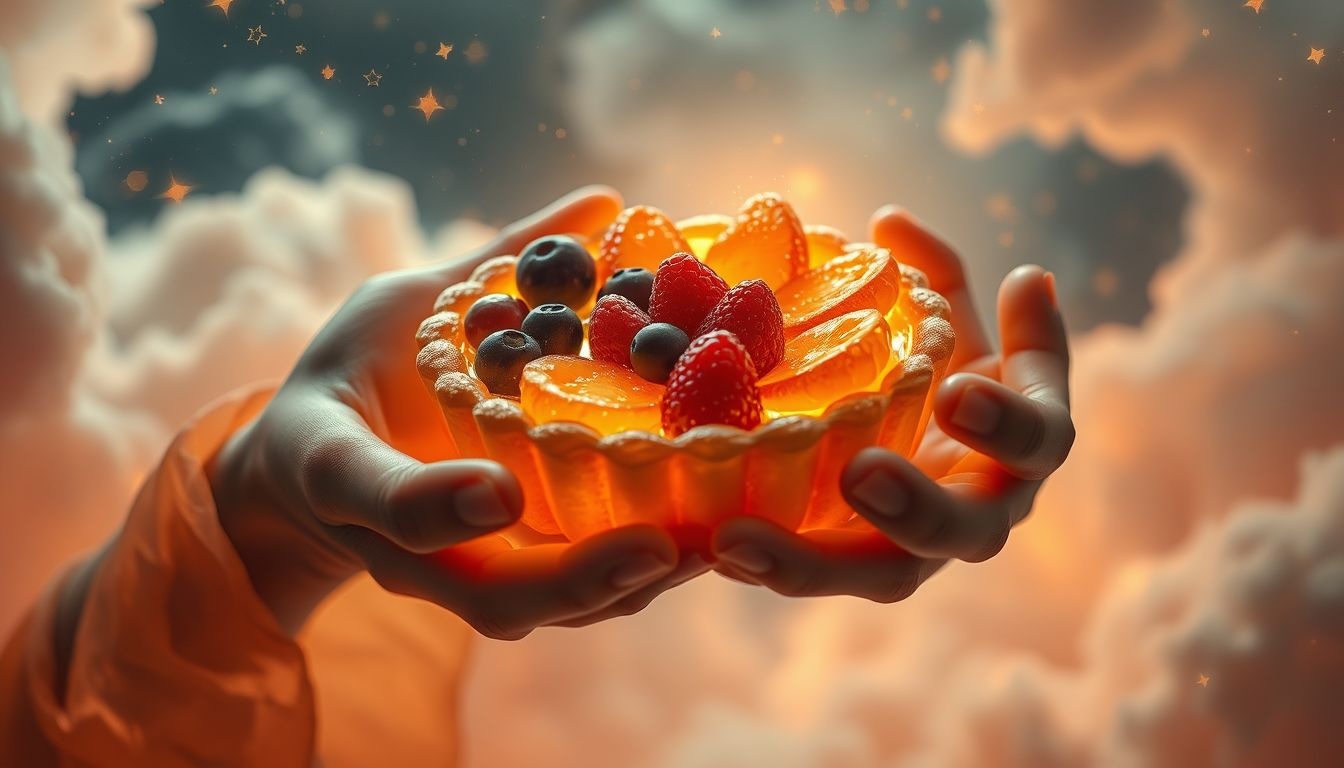 Partager une tarte aux fruits symbolise l’union et la générosité.
