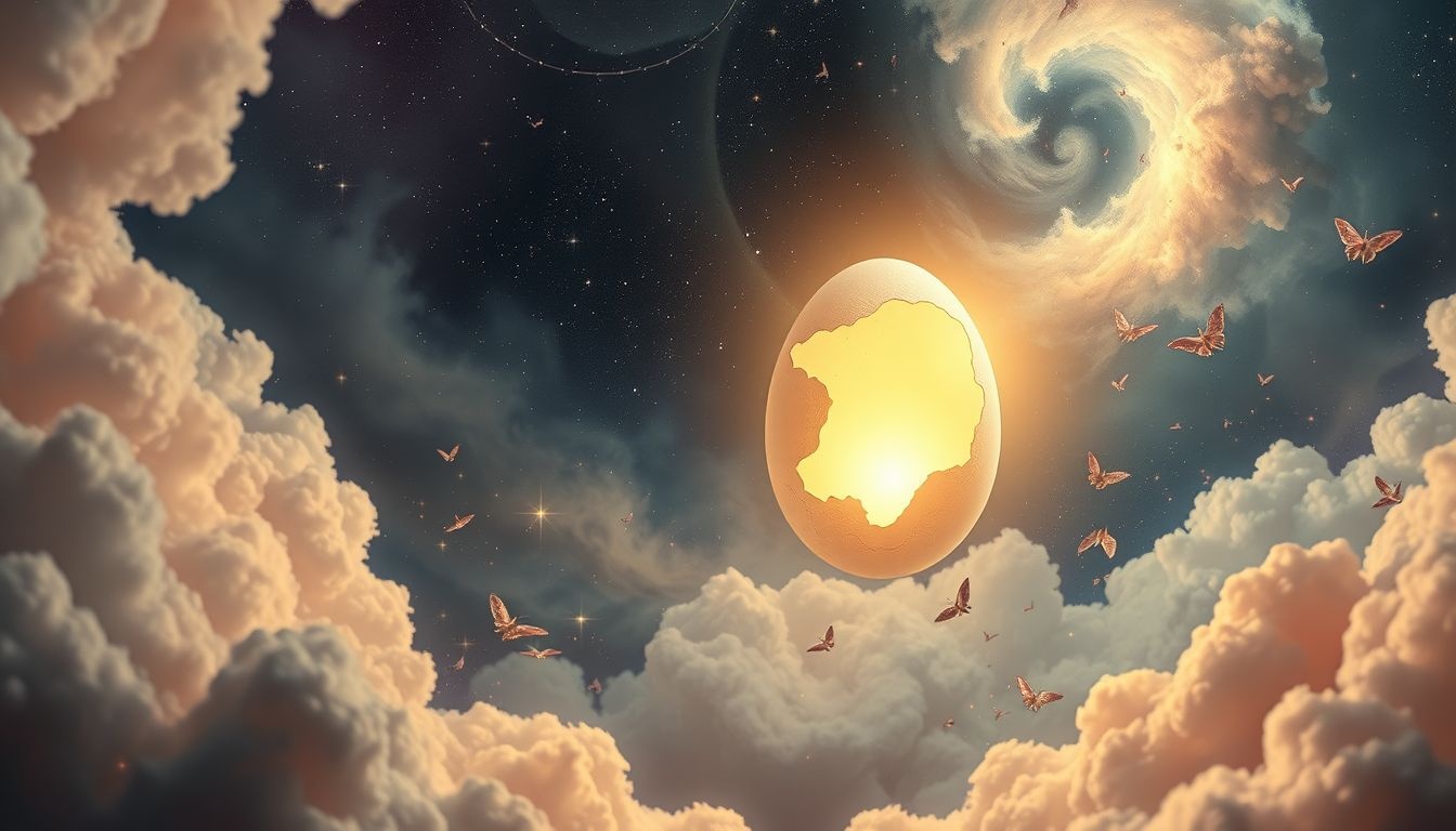 Rêver de percer un œuf symbolise un nouveau potentiel naissant.