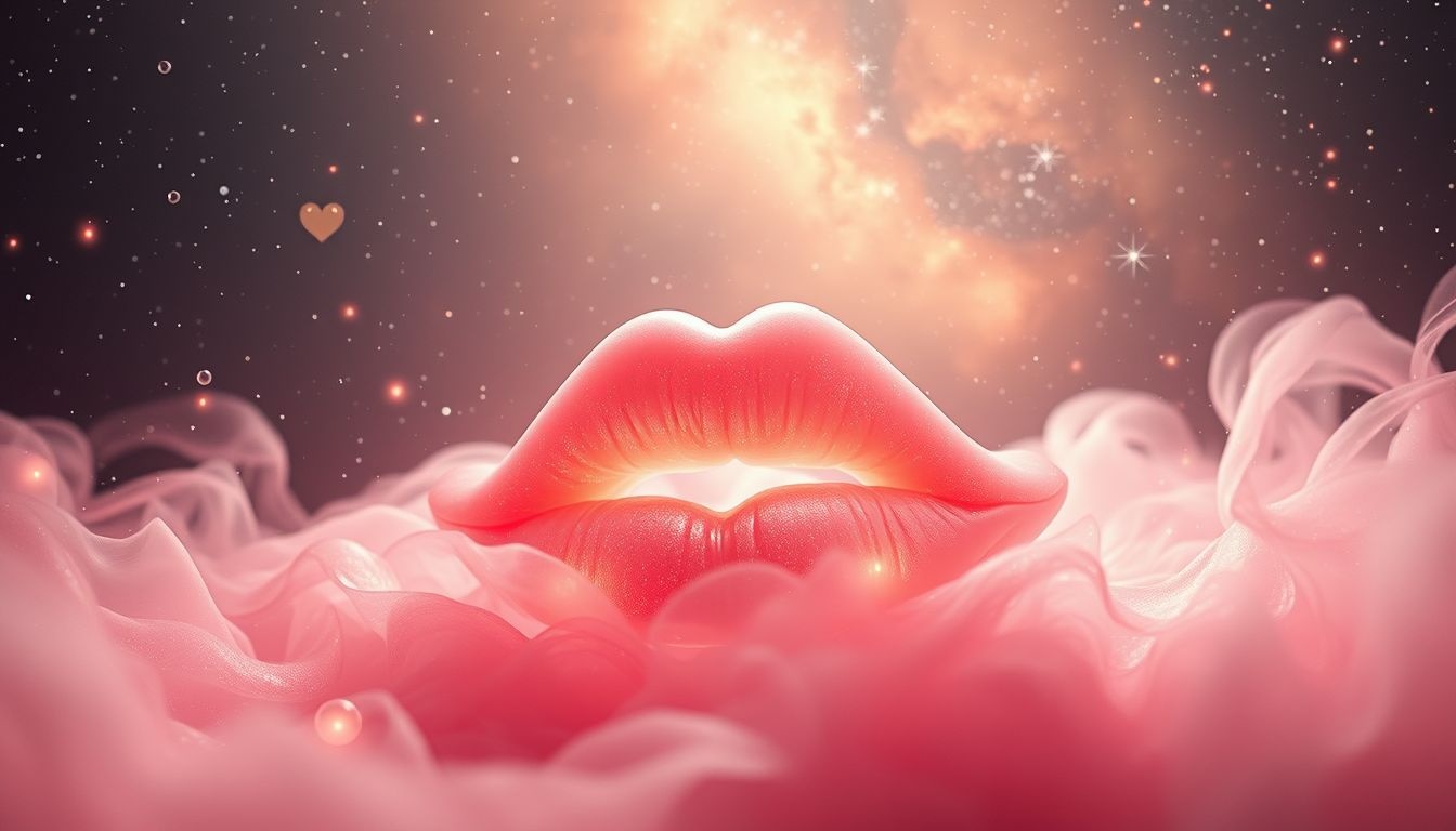 Rêver de rouge à lèvres rose symbolise amour tendre et romantisme naissant.